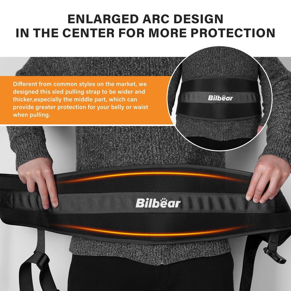 Adjustable Sled Training Belt for Weight Pulling and Resistance Workouts