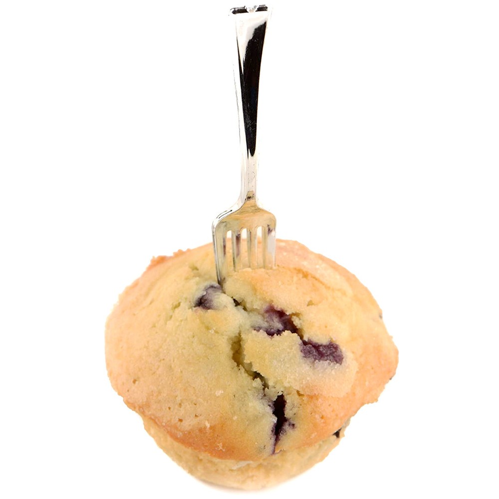 [300 PACK] Disposable Plastic Silver Mini Forks - 4 inch Silver Plastic
