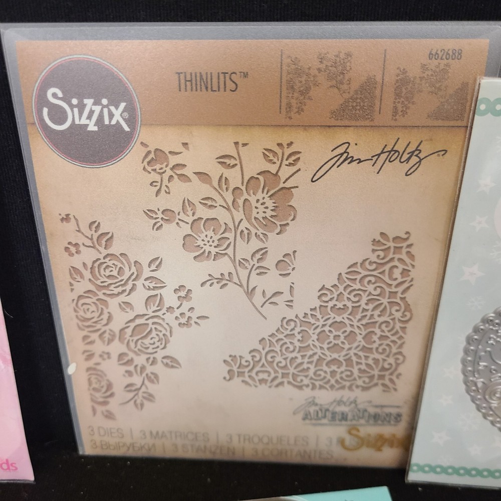 Lot Metal Cutting Dies Sizzix Thinlits Butterfly Noric Xmas Rose Frame Flower