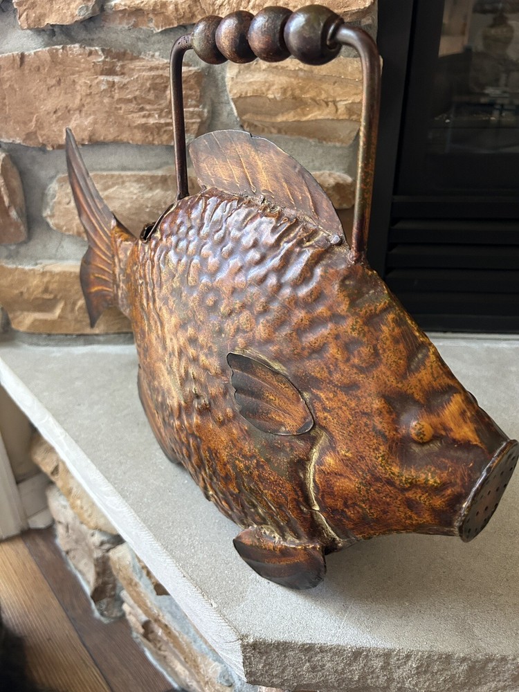 Whimsical Fish Watering Can Art
