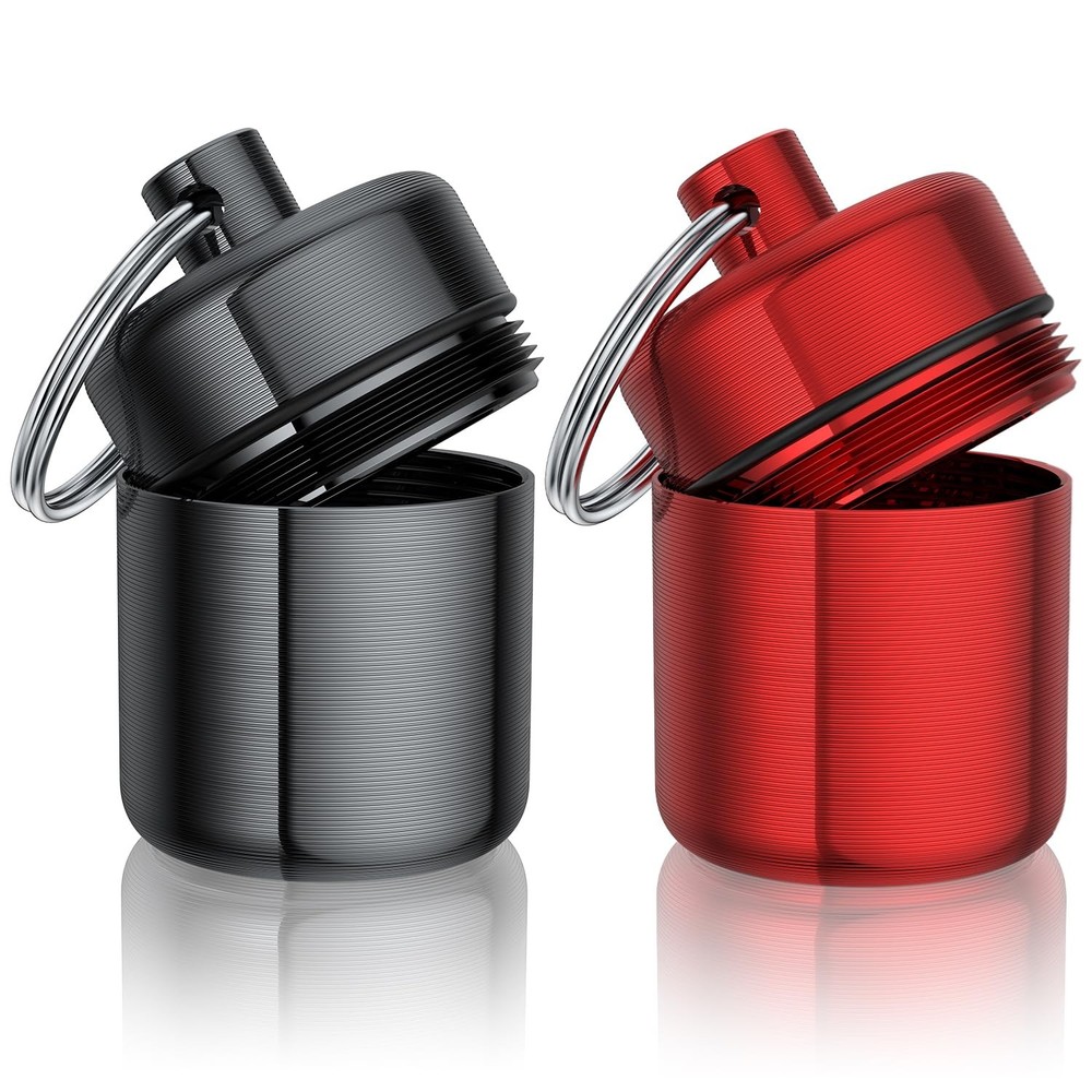 Ear Plug Carrying Case Keychain(2 Pack) Small Waterproof Metal Earplug