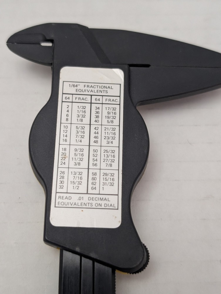 General Tools 142 Plastic Dial Caliper, 0-6" Range.01" & 1/64"