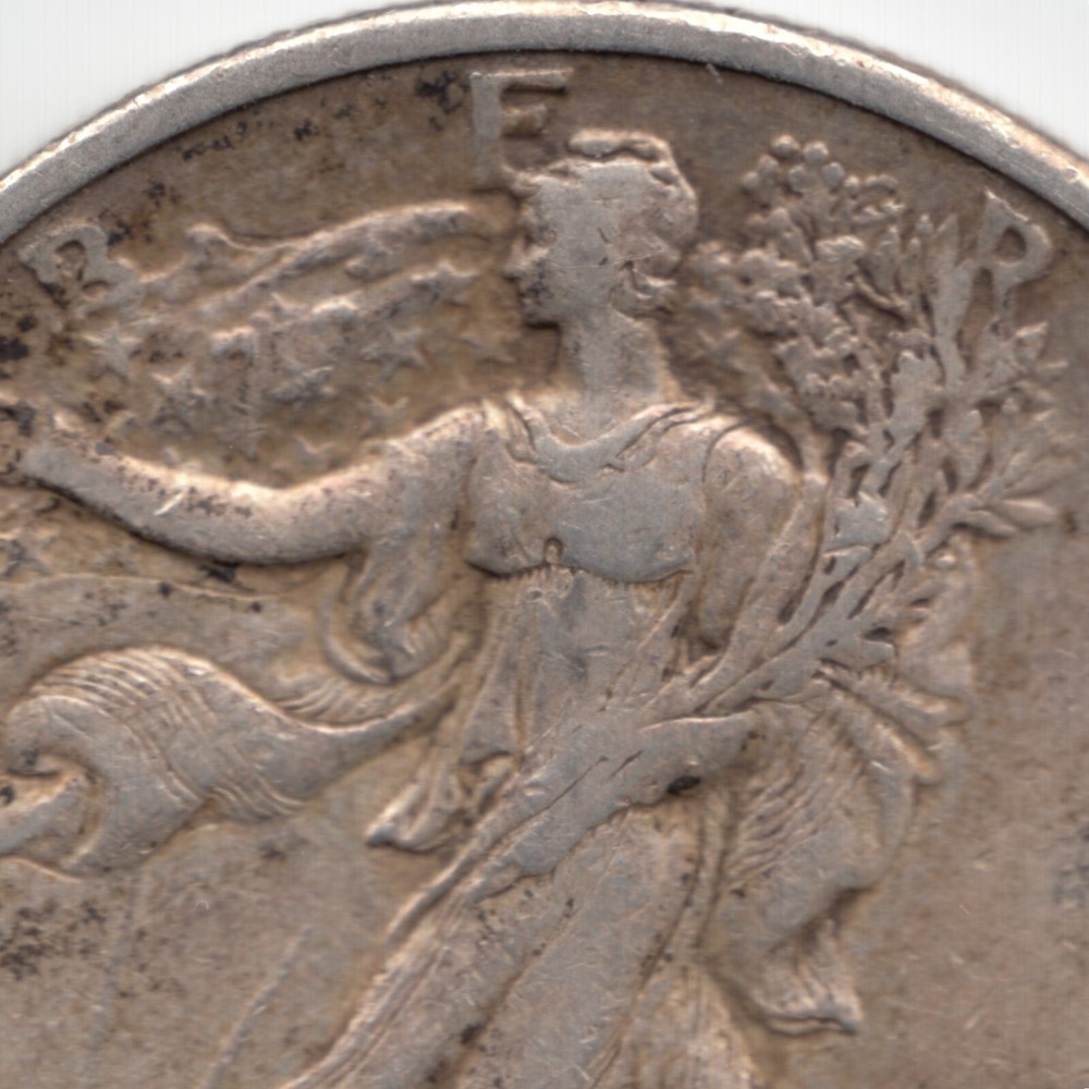 1934 S Walking Liberty Half Dollar, AU
