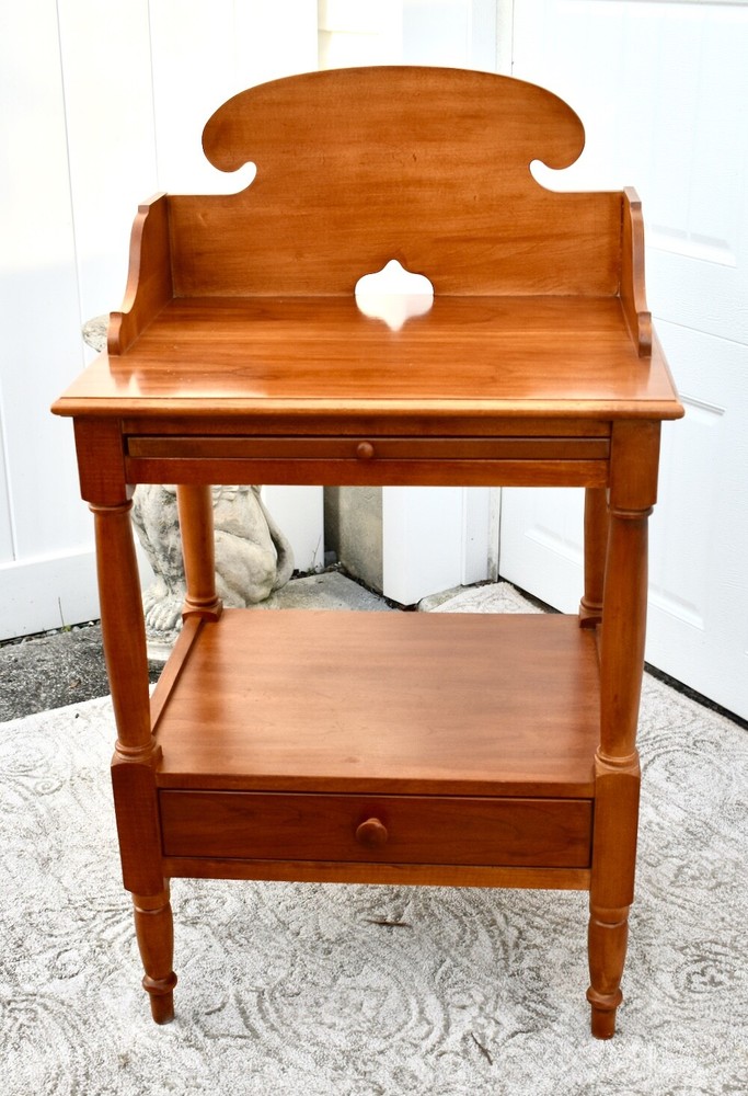 Vintage Lexington Solid Cherry Americana Stand/Table w/Pull-Out & Drawer