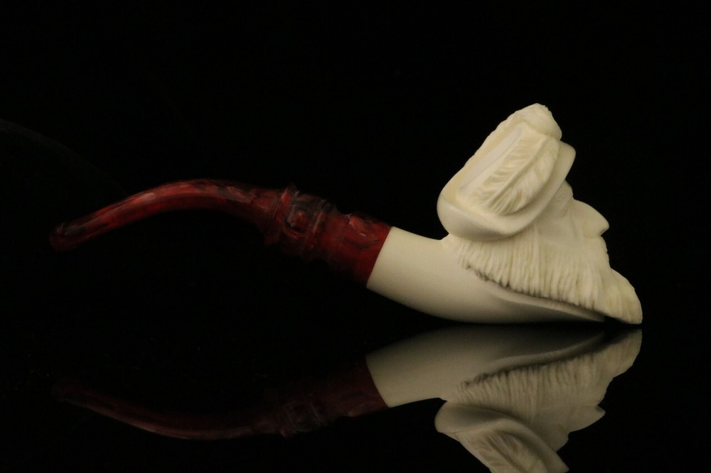 srv - Pirate Block Meerschaum Pipe with fitted case M2560