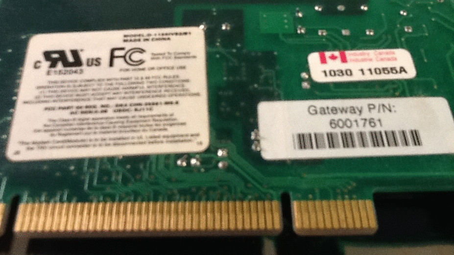 Desktop Computer Gateway 6001761 Modem 17510 D-1156/VB2/B1 Modem