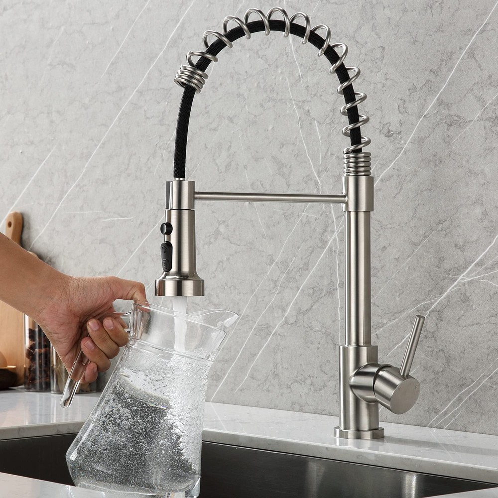 Pull Down Spray Head Replacement - for Kitchen Faucet Sprayer Head with 15 Ad...