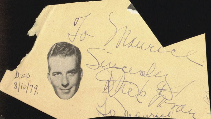 DICK FORAN - AUTOGRAPH NOTE SIGNED