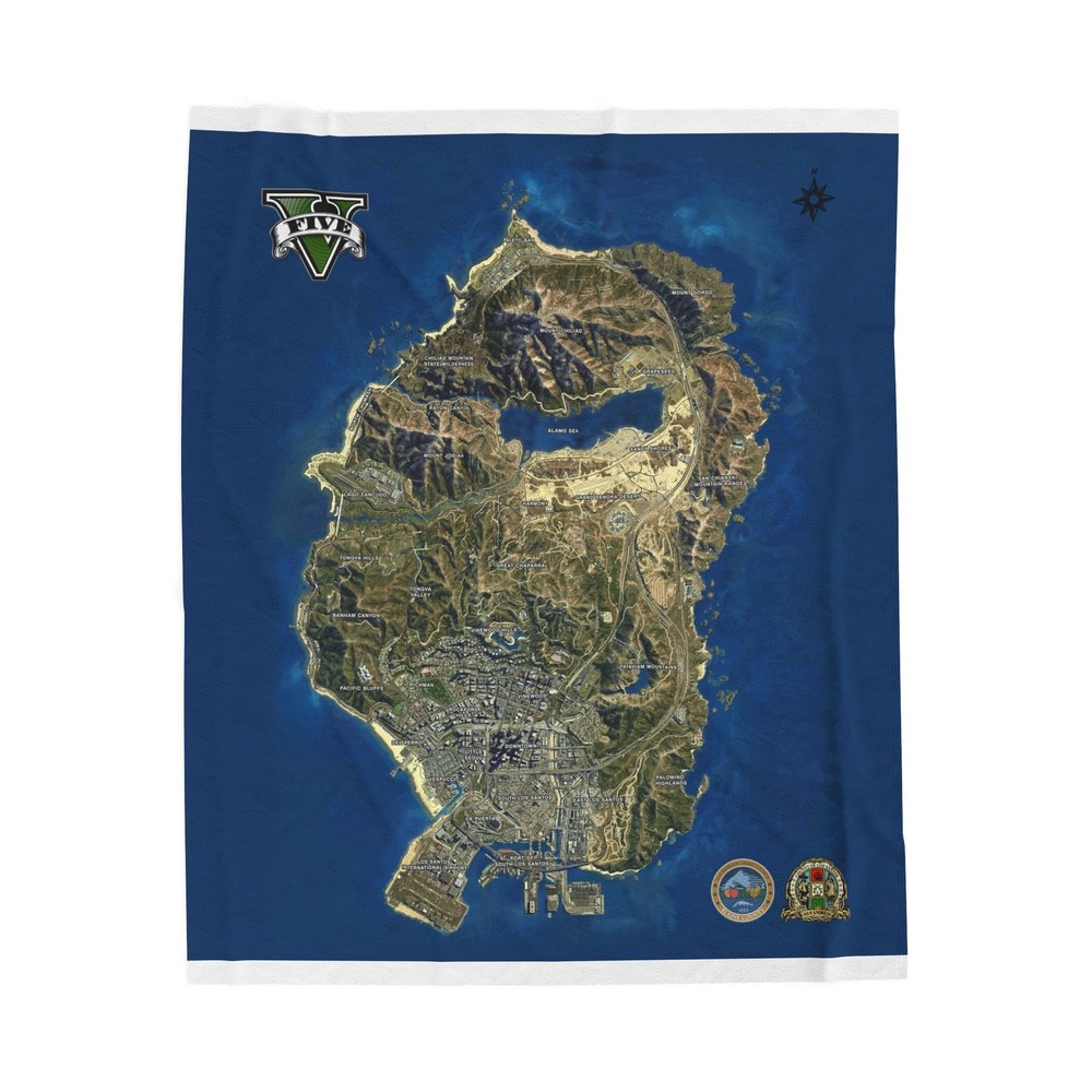 GTA 5 Satellite Map Island Blanket