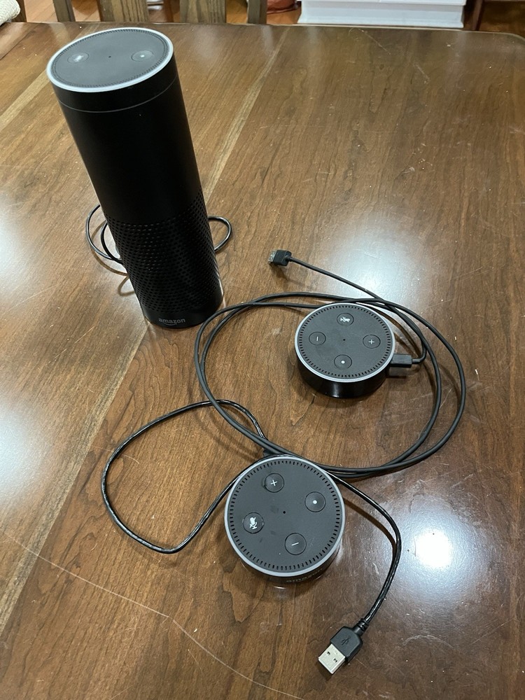 1 Ecco 2 Echco Dots First Generation Smart Speaker