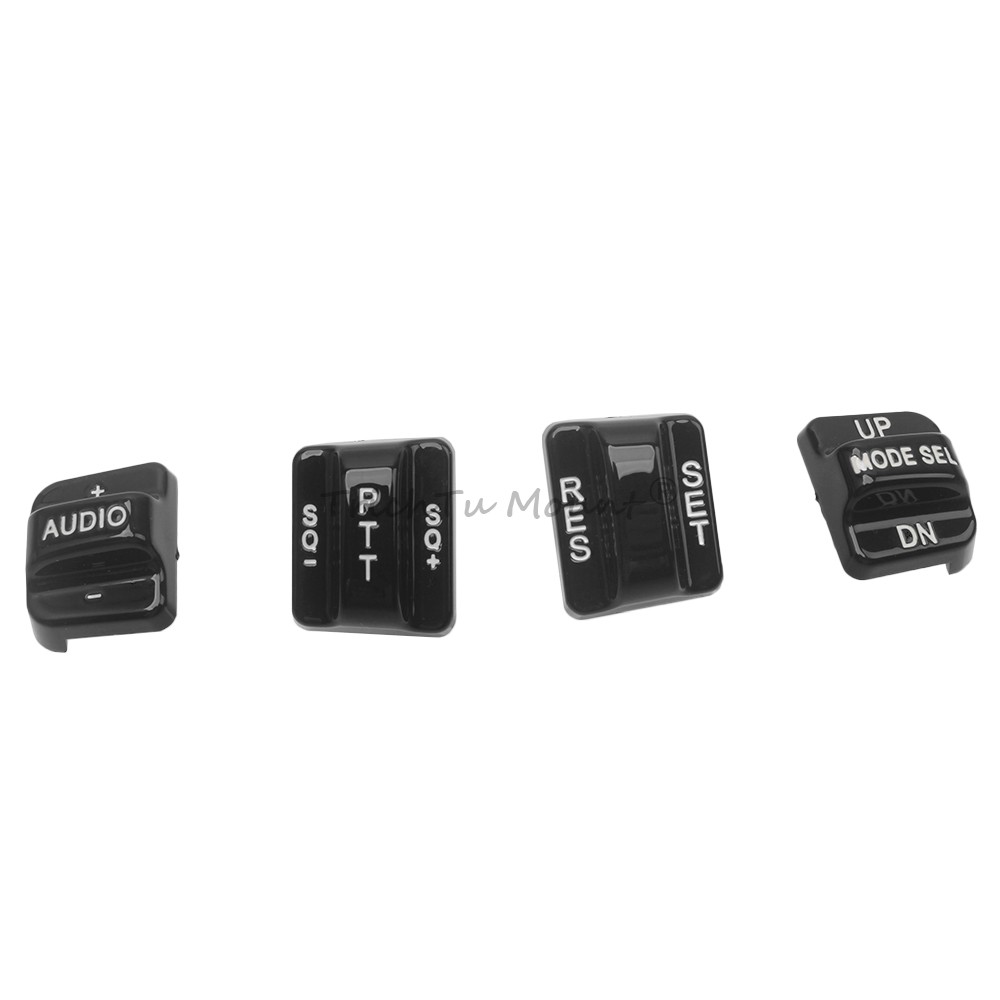 Fit For Harley Electra Road Glide 10PCS Hand Control Switch Button Covers Chrome