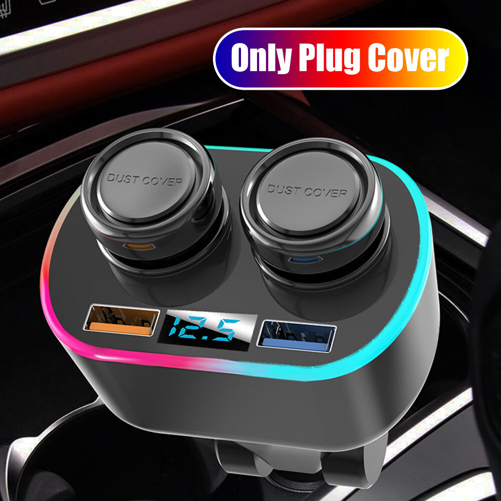 Chrome Button Caps Car Cigarette Lighter Cover Plug Cover Dustproof Replacement