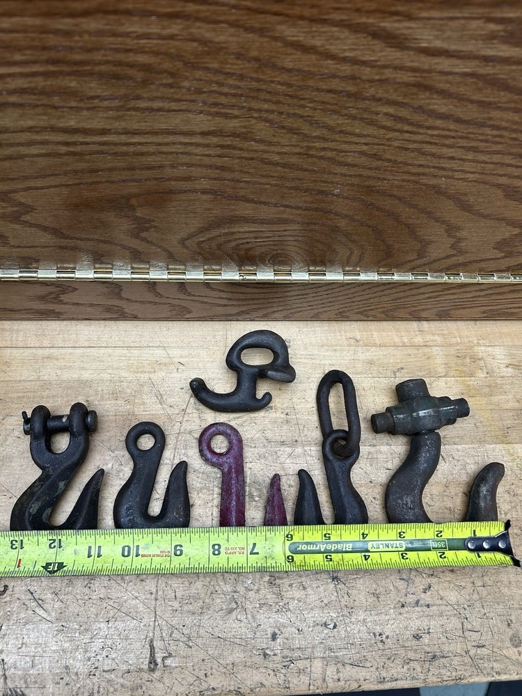 Lot Of Vintage Hooks Misc. Rigging Lifting Hooks