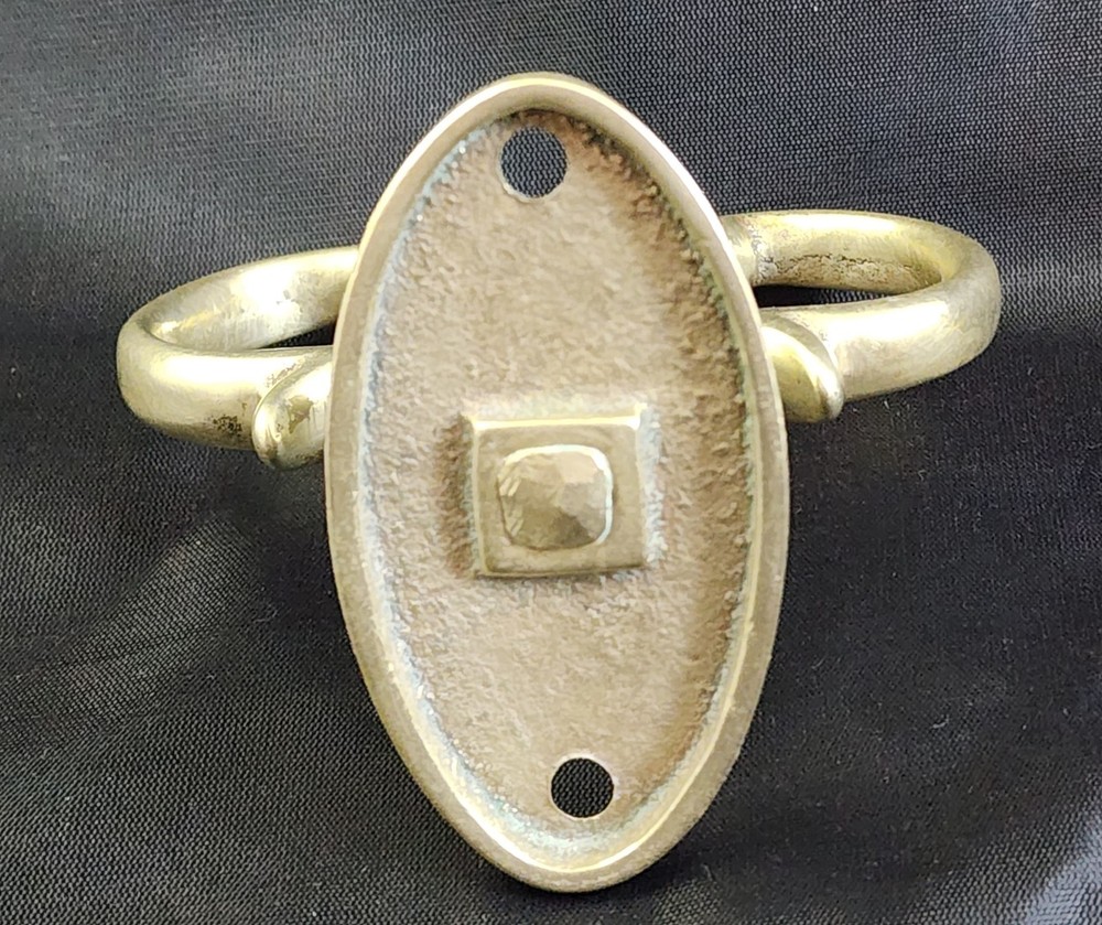 Three Early Antique Brass Fireplace Tool Jamb Hooks
