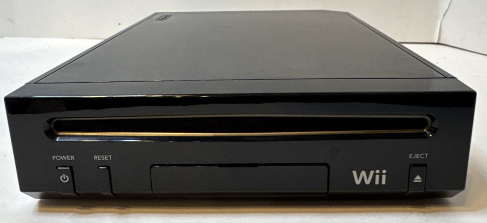 Black Wii Console Bundle RVL-101 Tested & Working