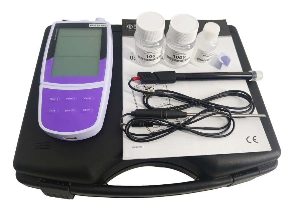 Fluoride Ion Meters with Calibration Solution Automatic Temperature Compensation
