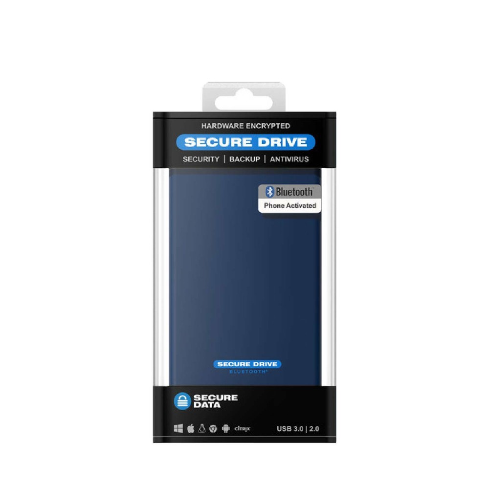 SecureData SecureDrive BT 250GB Encrypted SSD with Bluetooth Authentication