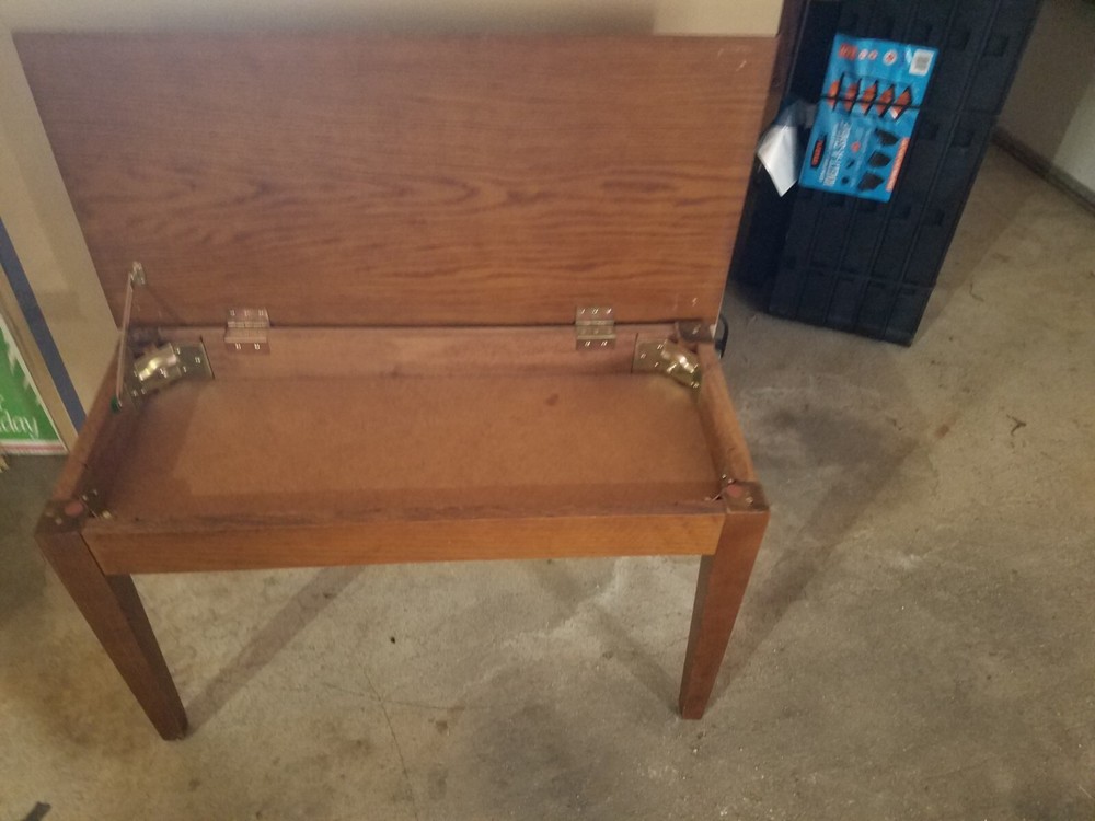 30" x 14" Piano Bench with Hinged Top (C)