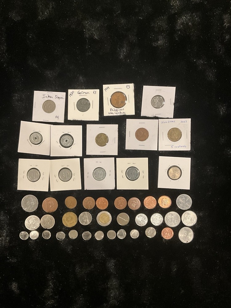 Foreign Mixed World Coins Lot 47 Piece Collection
