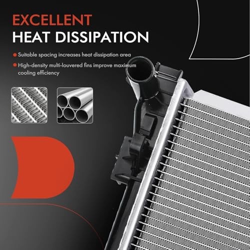 Engine Coolant Radiator Assembly Compatible with Dodge Grand Caravan 2008