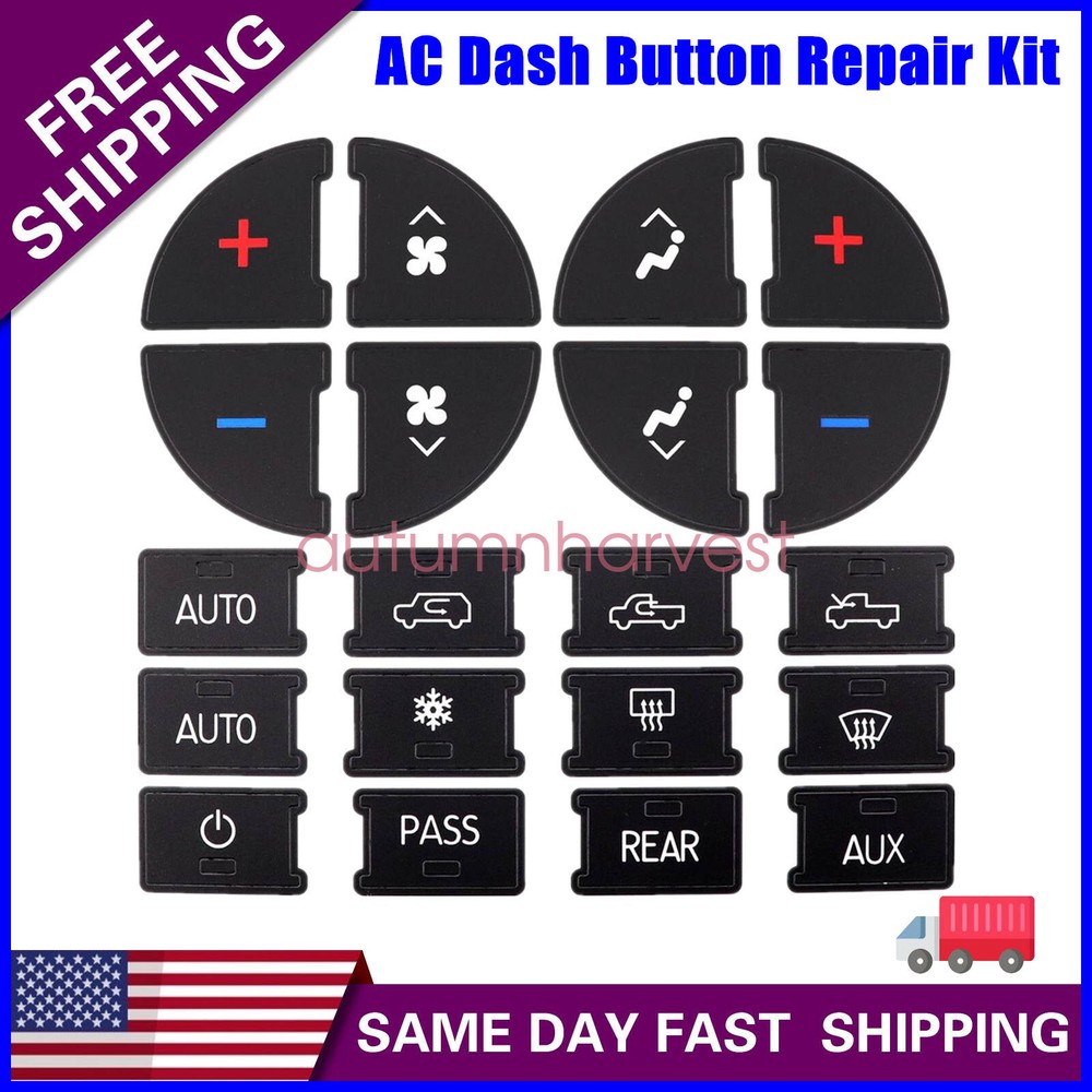 Climate Control Button Decal Dash Switch Sticker For 2007-2014 GMC Yukon XL 1500