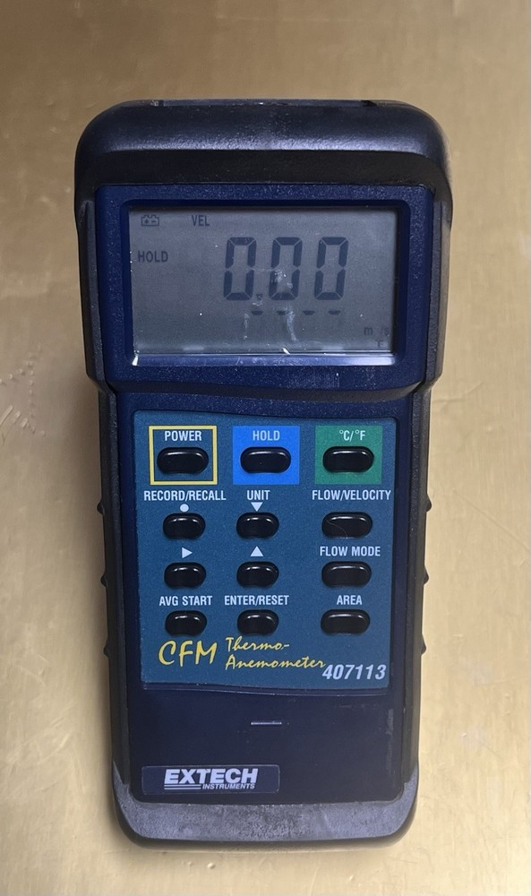 Extech CFM Thermo-Anemometer Model 407113 -No Probe!