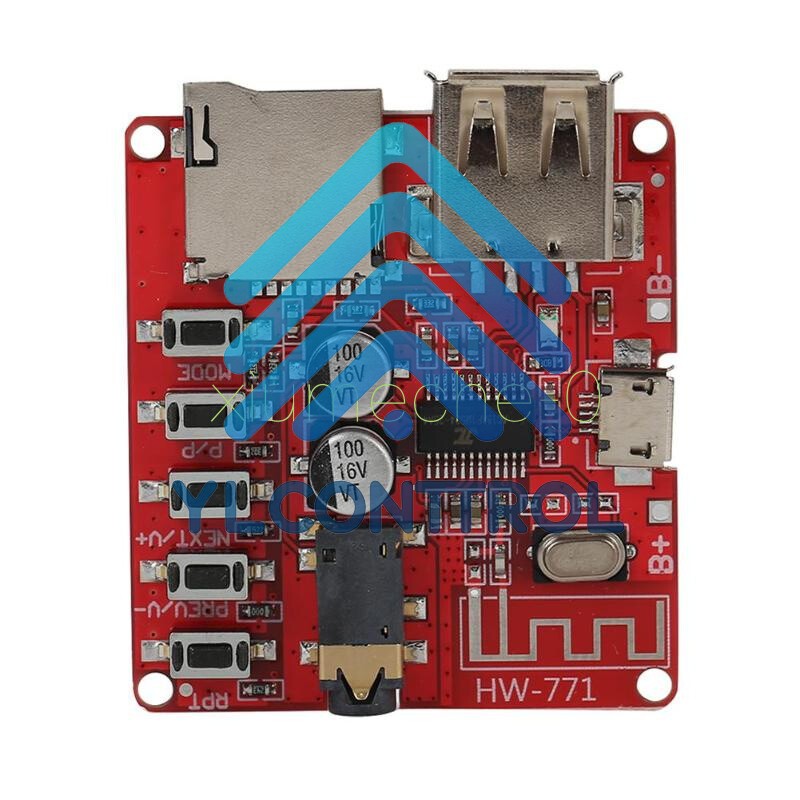 Bluetooth 4.1 Audio Decoder MP3 Player Board Micro USB TF SD Card Module 3.7V-5V