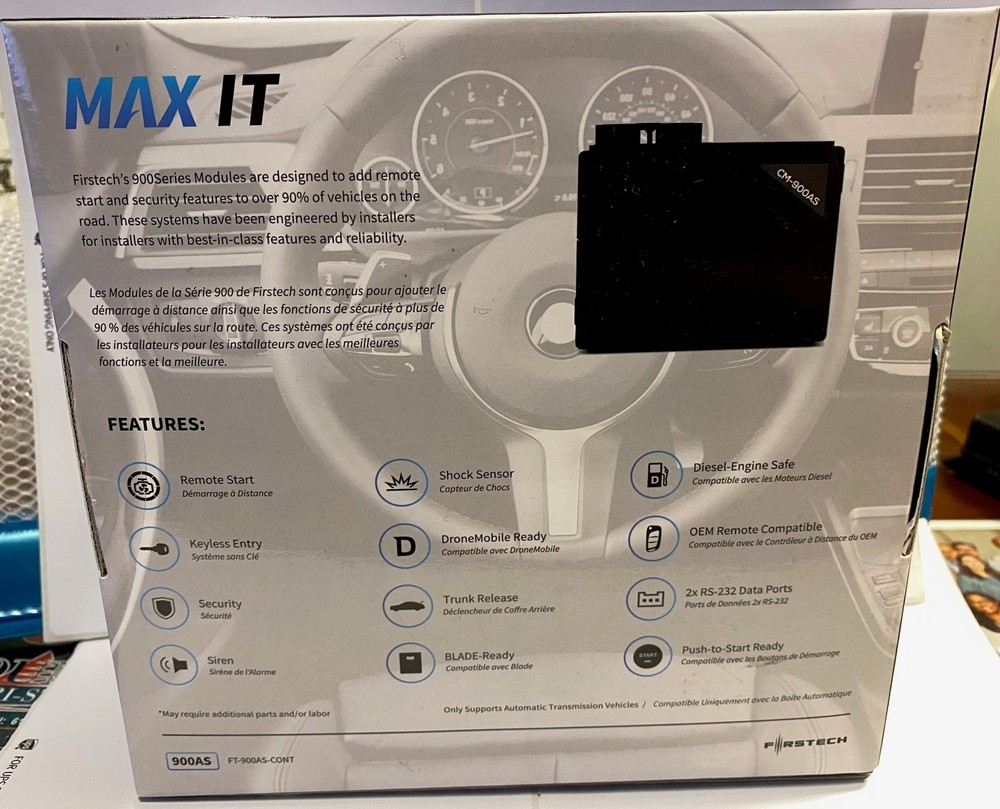 Firstech FT-900AS-CONT Remote Start and Alarm Security MAX IT Kit Module