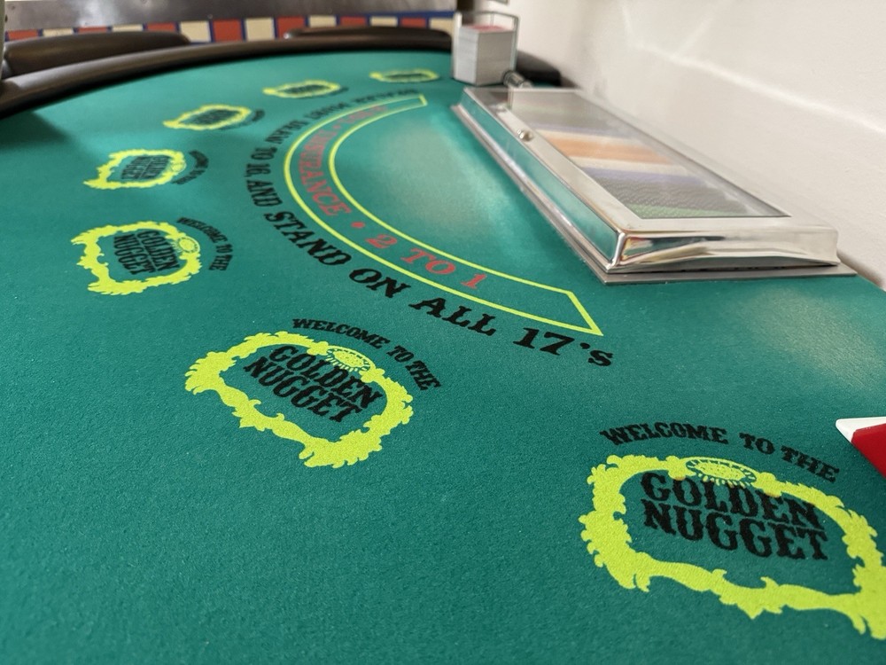 Custom Vegas Blackjack Table With 7 Chairs