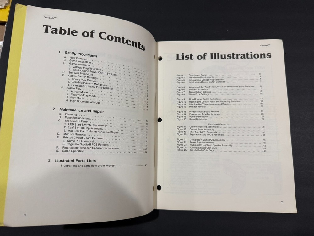 Atari Centipede Arcade Operation, Maintenance and Service Manual