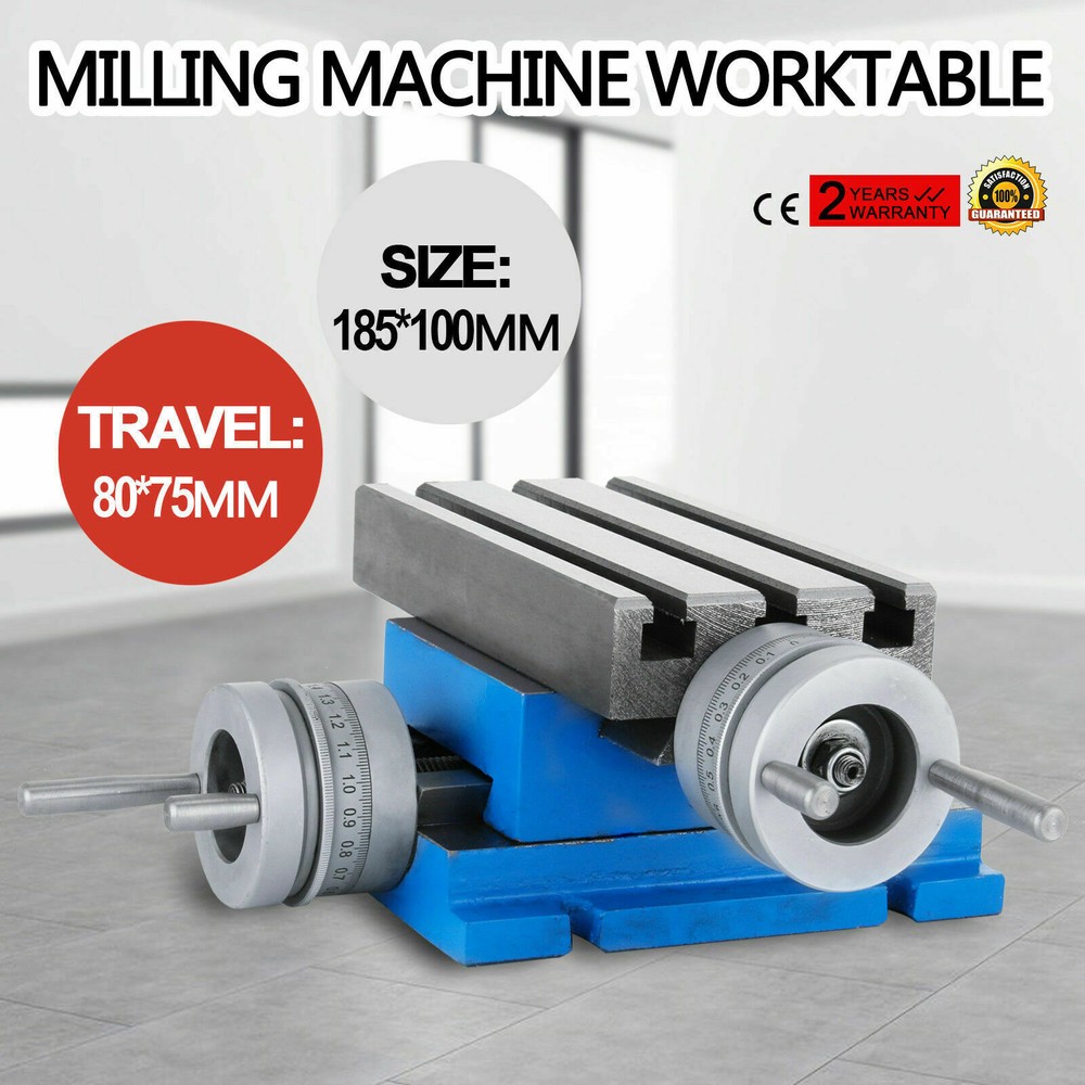 Milling Working Table 185*100 mm,Compound Milling Machine Work Table 2 Axis 4 Wa
