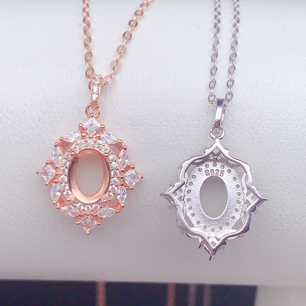 Silver 925 pendant empty setting, DIY blank setting YD124