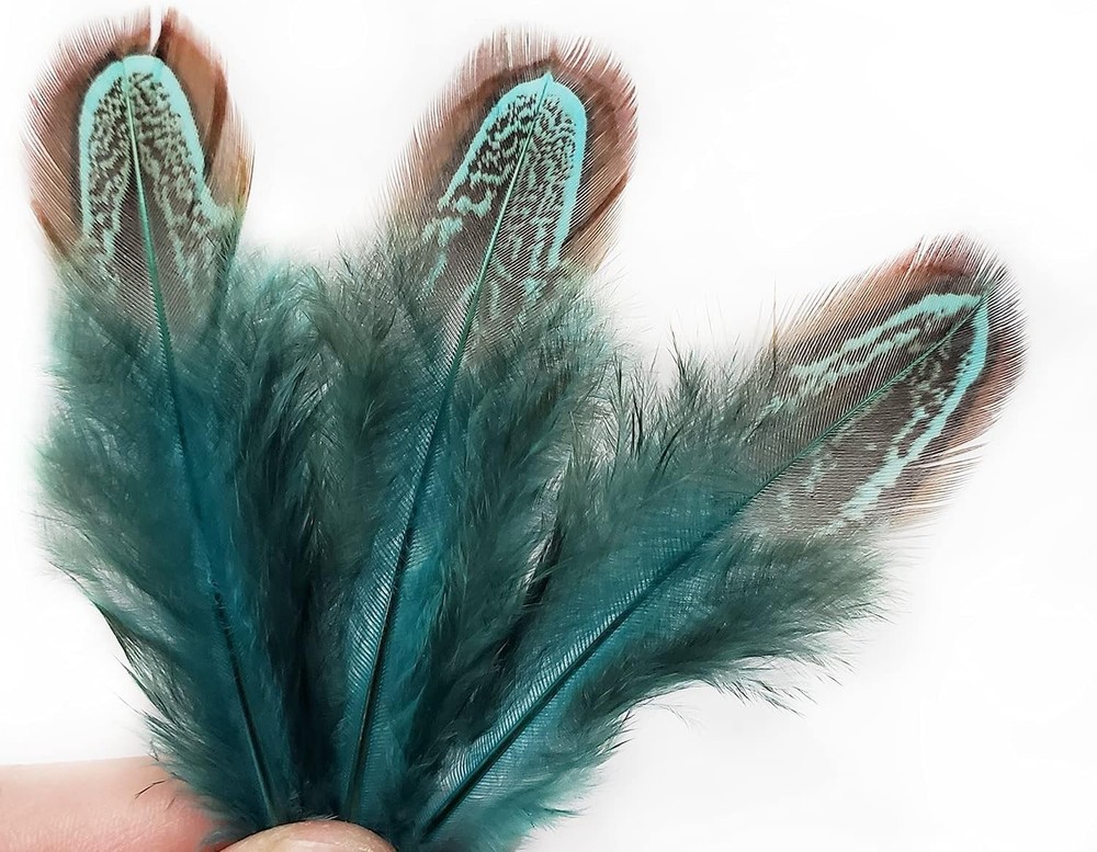 Natural Blue Pheasant Plumage Feathers 200pcs
