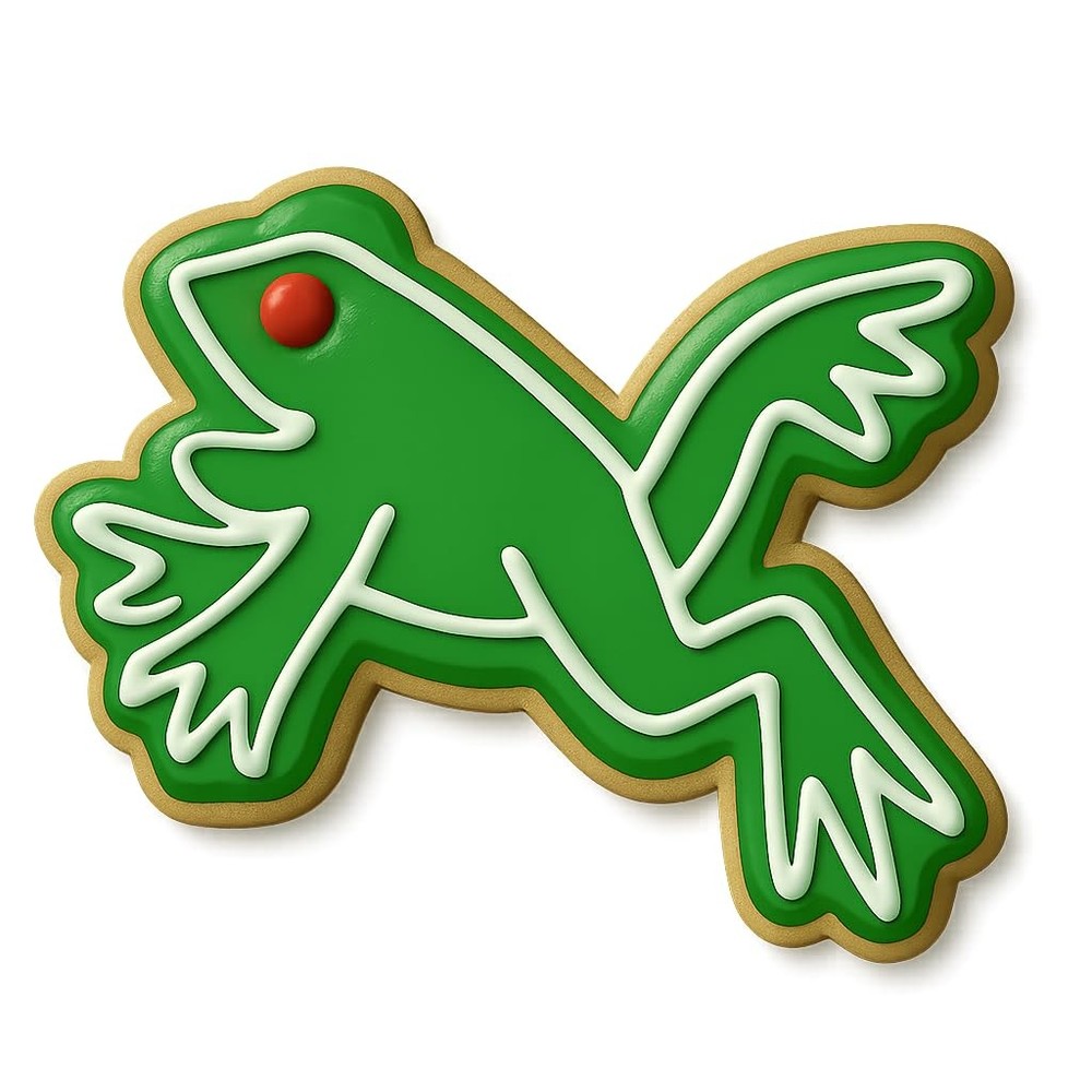 Leaping Croaking Toad Cookie Cutter & Stamp - 4x3 Fun Kitchen Baking