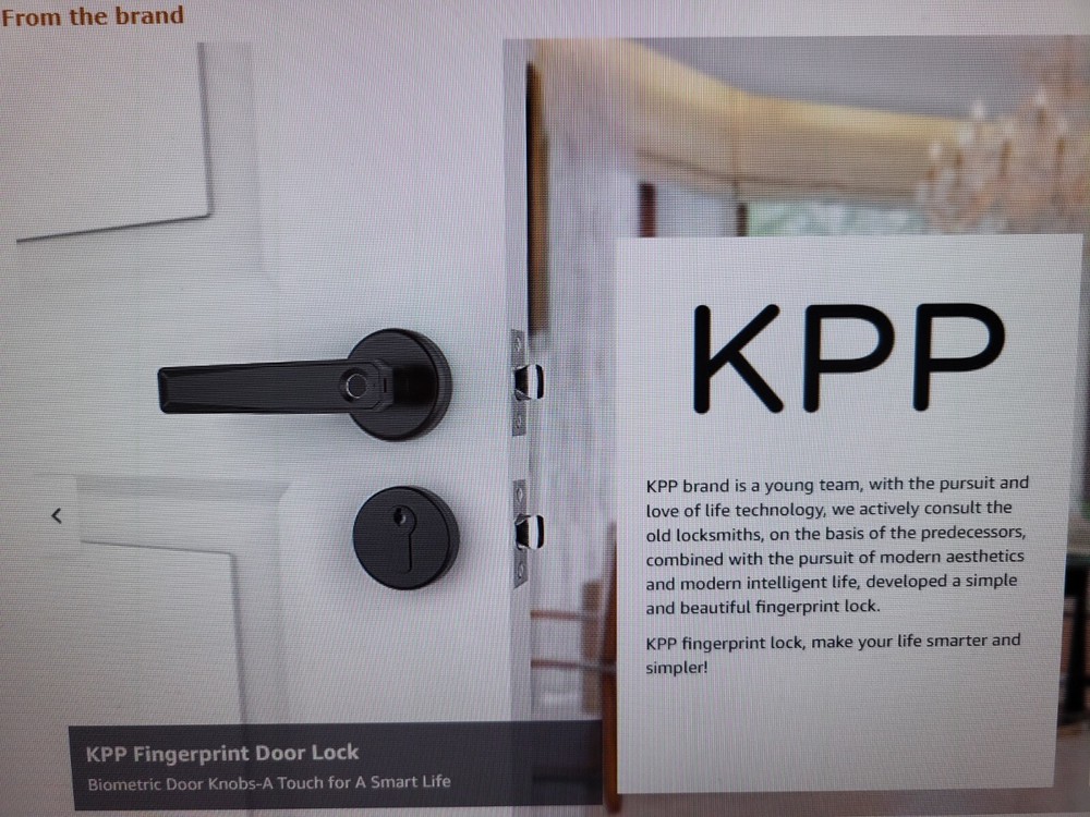 KPP Fingerprint Smart Door Lock
