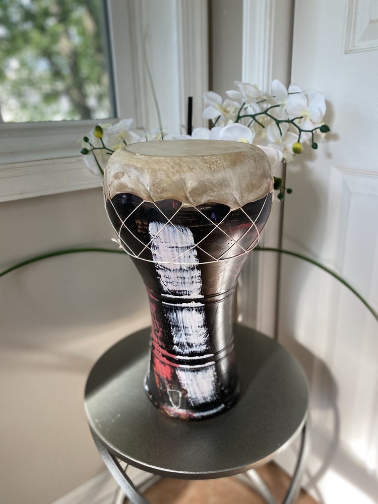 Vintage Painted Ceramic DRUM