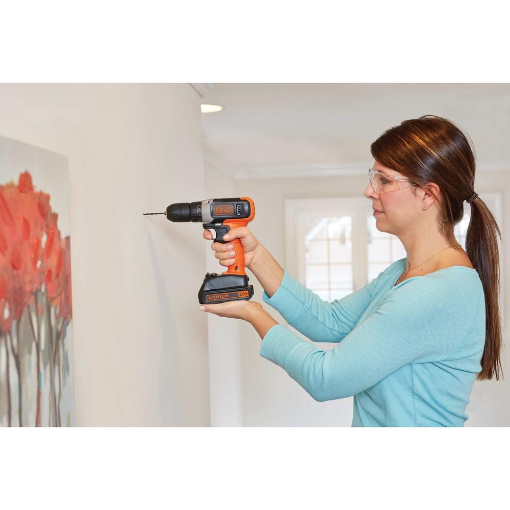 BLACK+DECKER 20V MAX* Drill Hand Tool and Accessory Home Project Kit- BCKSB62C1