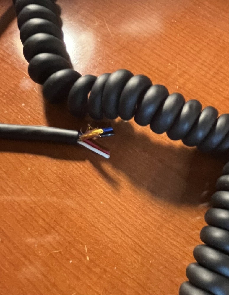 CB Radio 5 wire with shield Microphone Coiled Cable