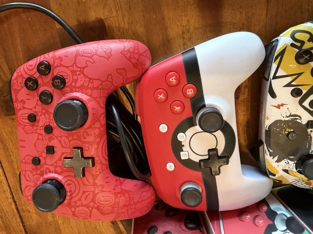 Nintendo Switch Controller Bundle Lot 3x Pokemon Pikachu, Mario & Sonic Wireless