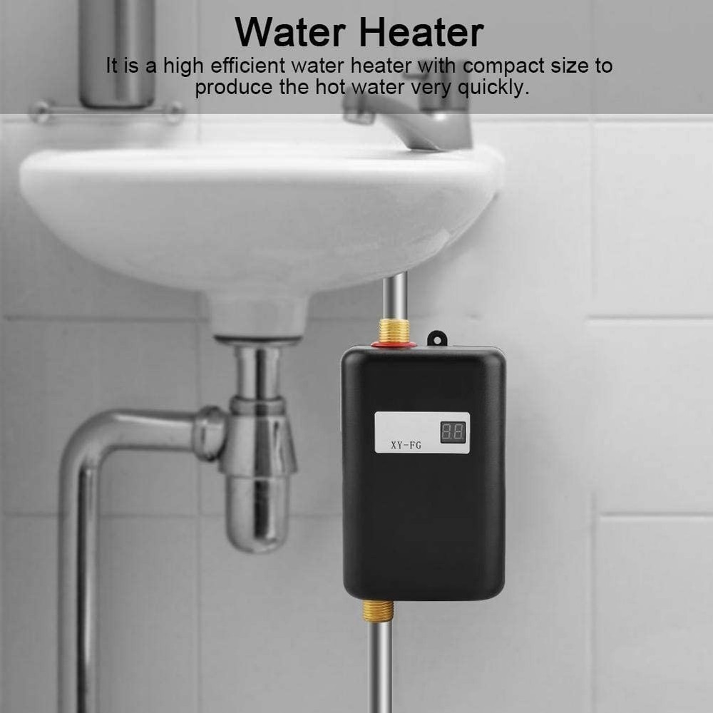 Hot Water Heater,110V 3000W Mini Electric Tankless Instant Hot Water Heater B...