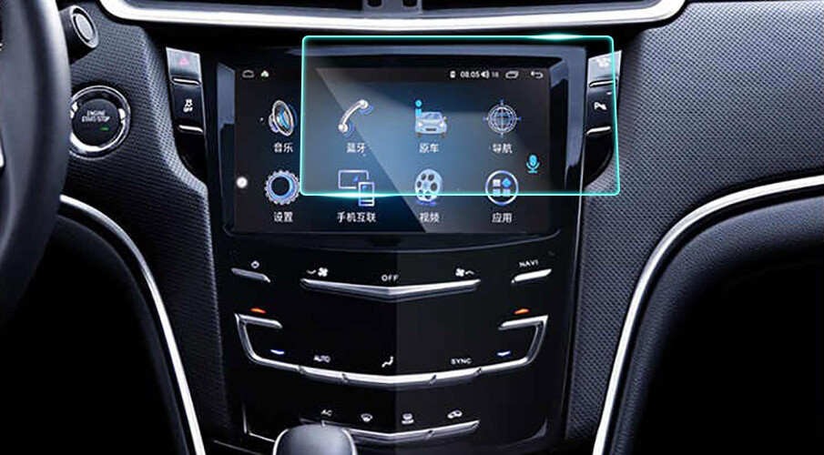 Crystal Clear Screen Protector for 2015 Cadillac STS Vehicle Navigation