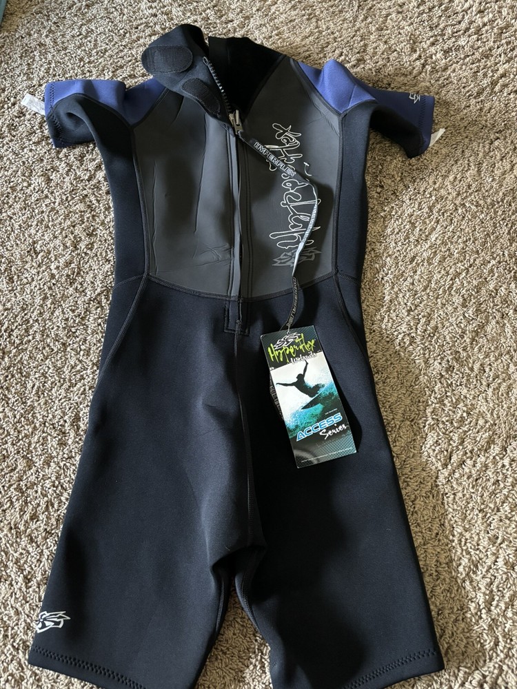 Hyperflex Access 2.5 Short Body One Piece Wet Suit Black/Blue Size US Small