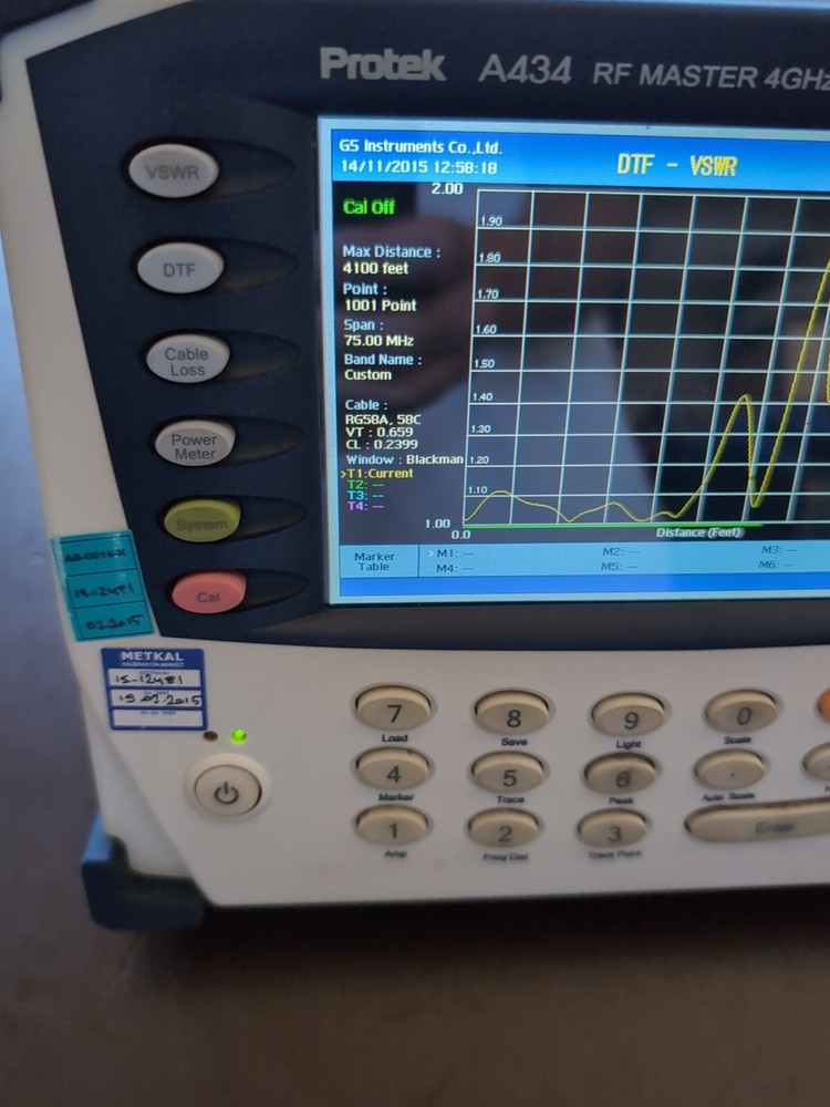 Protek A434 RF Master Cable Spectrum Analyzer With Case And Adapter