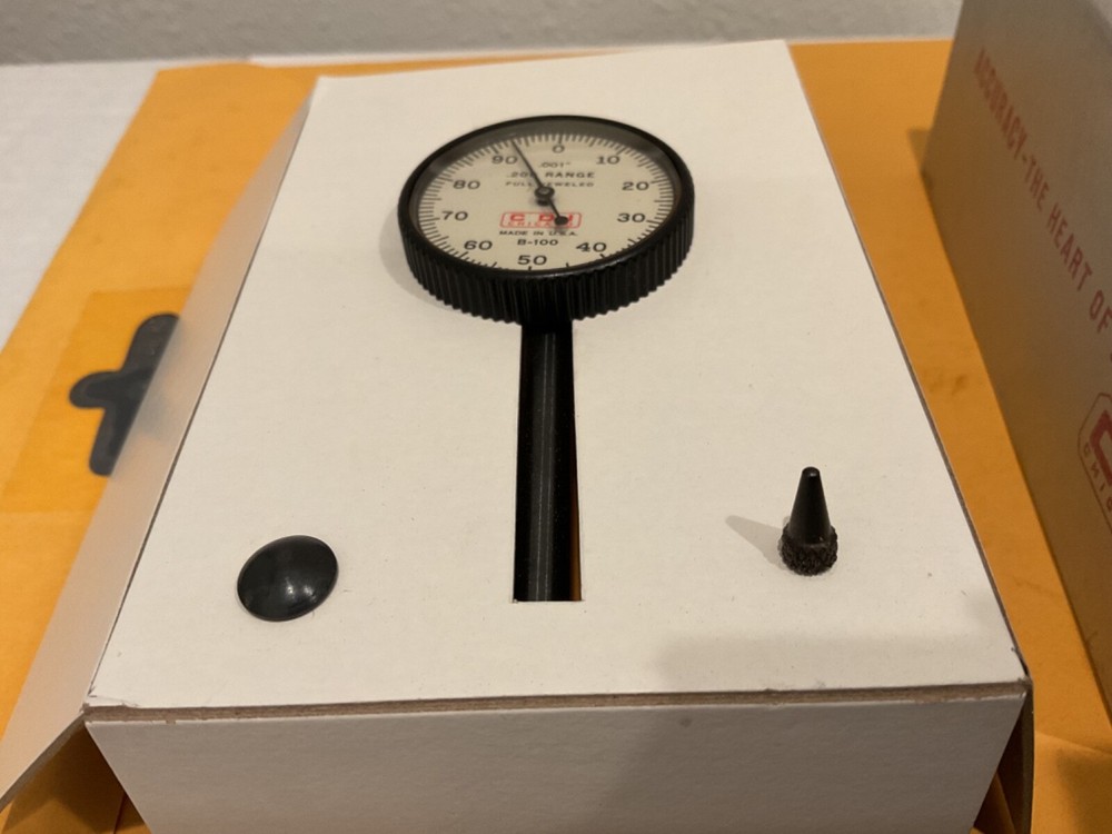 New CDI B-100 Dial Indicator, 0 - .200" Range, 2 1/4" Face