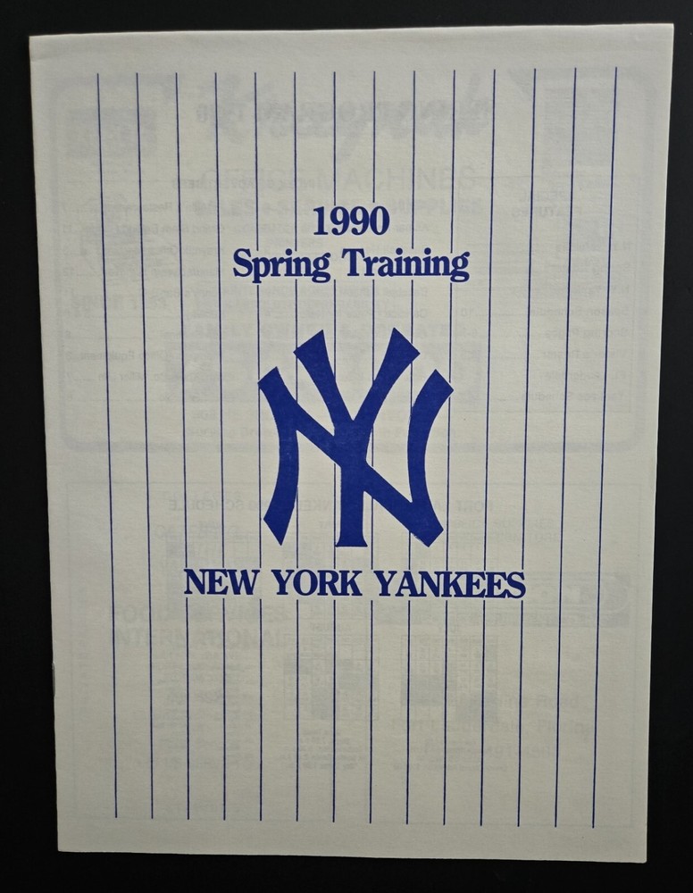 1990 YANKEES vs METS  Spring Training  SCORECARD PROGRAM  EX-MINT