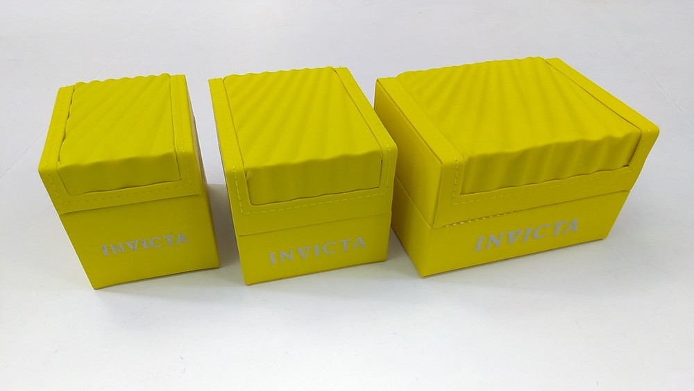INVICTA Authentic Yellow Watch Box Storage Case Presentation Display