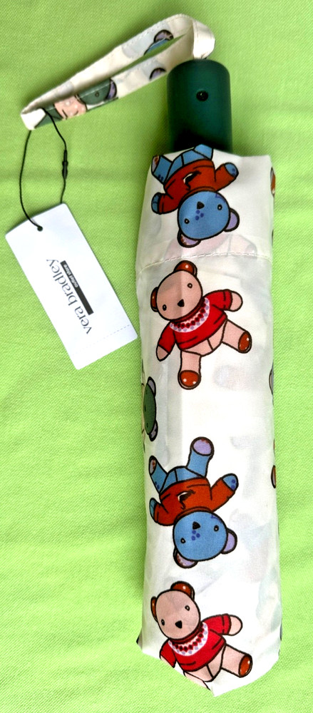 VERA BRADLEY TOSSED TEDDIES UMBRELLA:NWT