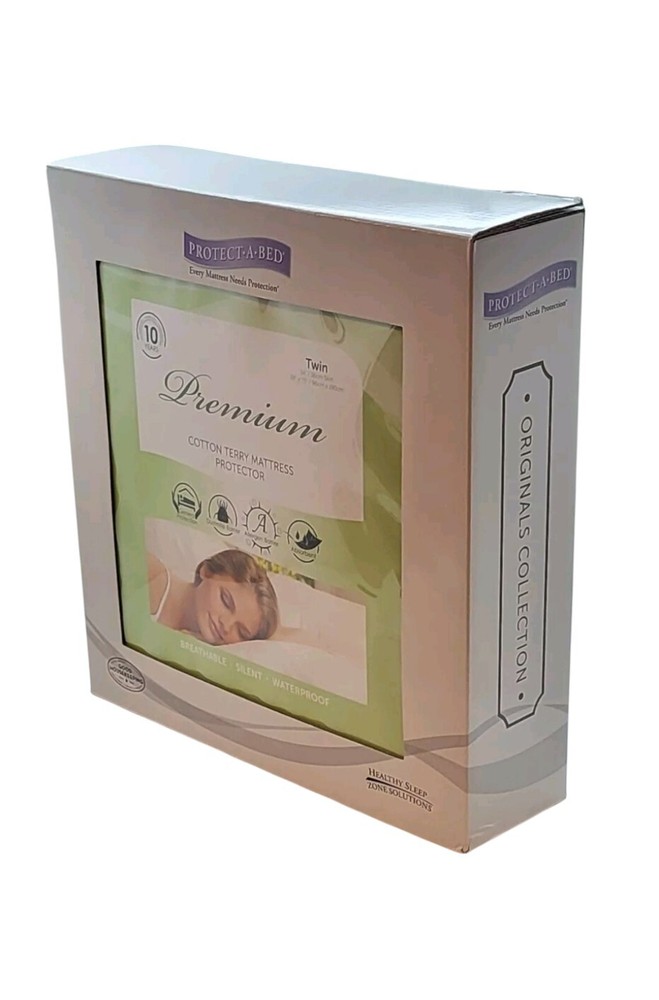 Mattress Protector TwinSize, Premium Cotton Terry. Waterproof