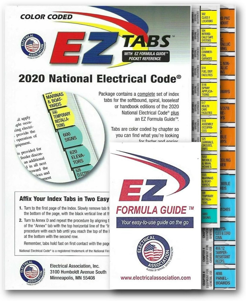 Key Word Index with EZ Tabs based on 2020 NFPA NEC Code