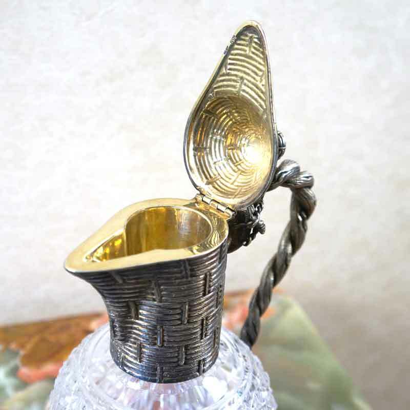 Vintage Russian Crystal Silver Gilt